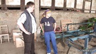 Heiße Scheune Action zwischen dem molligen Farmer und dem blonden Mädel